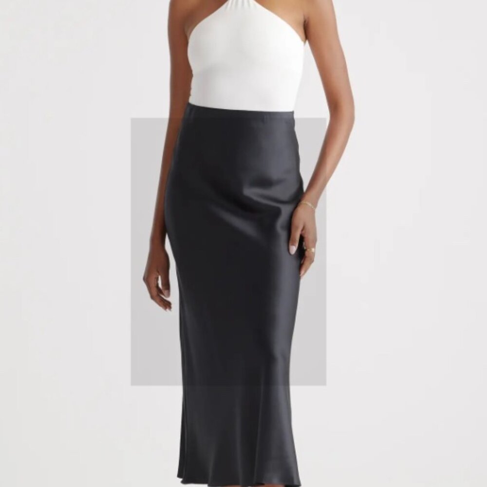 Quince washable silk skirt midi S